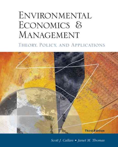 Environmental Economics and Management: Theory, Policy and Applications cover