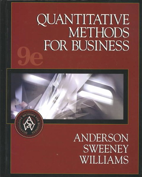 Quantitative Methods for Business, with CD-ROM, 9th edition cover