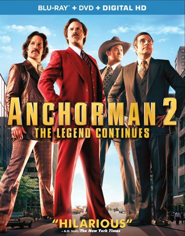 Anchorman 2: The Legend Continues (Blu-ray + DVD + Digital HD) cover