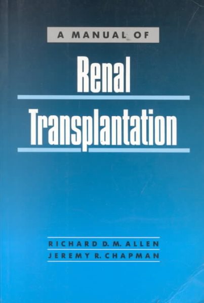 Manual of Renal Transplantation cover
