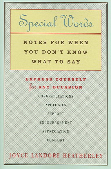 Special Words: Notes for When You Don't Know What to Say cover