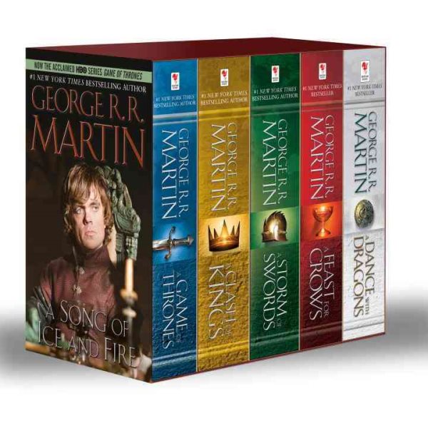 A Game of Thrones / A Clash of Kings / A Storm of Swords / A Feast of Crows / A Dance with Dragons cover