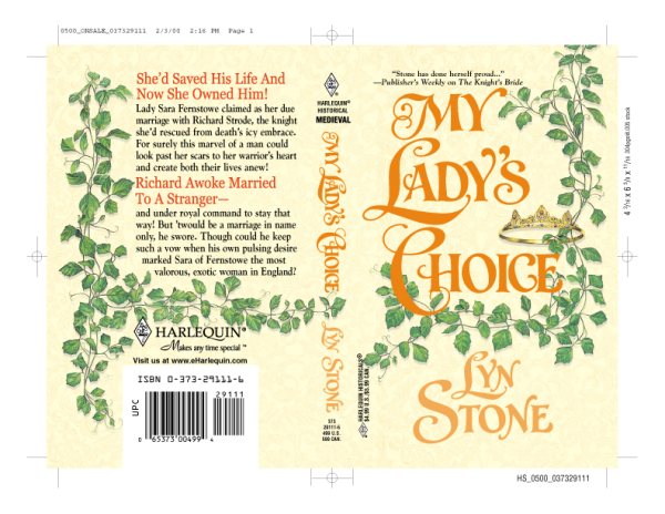 My Lady'S Choice (Historical, 511) cover