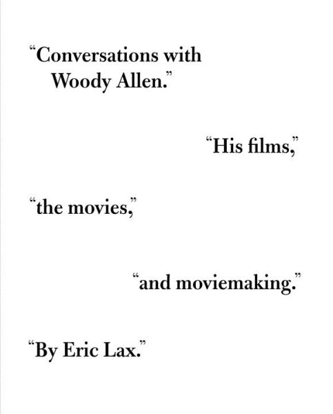 Conversations with Woody Allen: His Films, the Movies, and Moviemaking cover