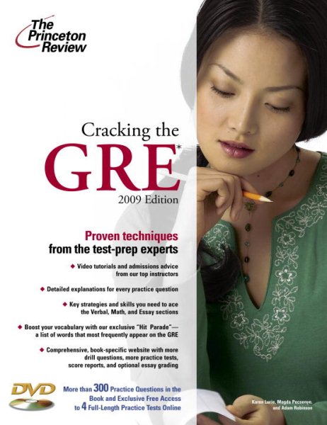 Cracking the GRE with DVD, 2009 Edition (Graduate School Test Preparation)