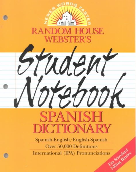 Random House Webster's Student Notebook Spanish Dictionary cover
