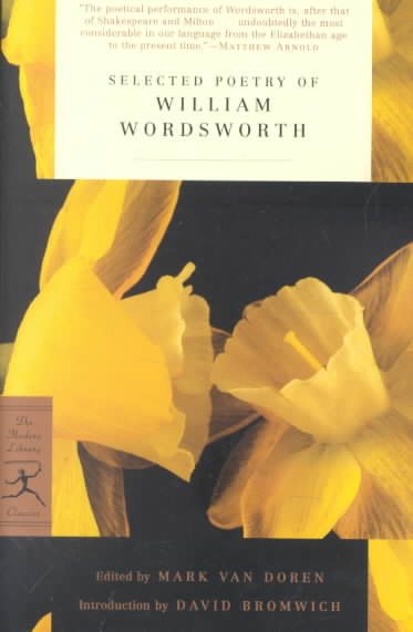 Selected Poetry of William Wordsworth (Modern Library Classics) cover