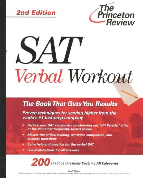 Verbal Workout for the SAT, 2nd Edition (Sat Verbal Workout) cover