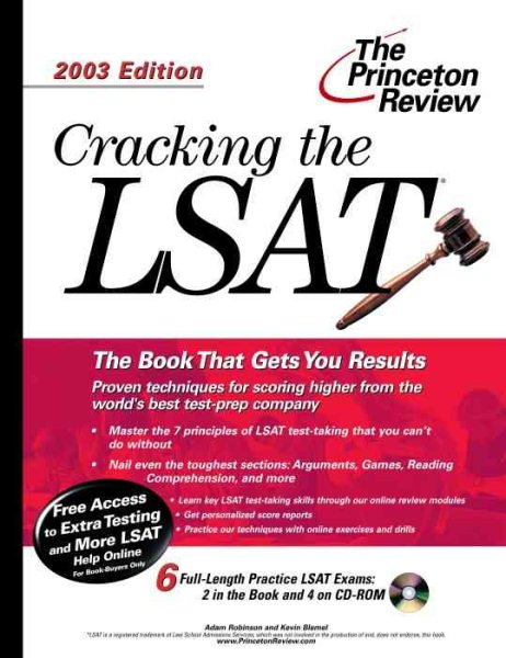 Cracking the LSAT with Sample Tests on CD-ROM, 2003 Edition (Graduate Test Prep) cover