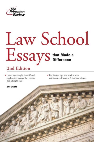 Law School Essays That Made a Difference, 2nd Edition (Graduate School Admissions Guides) cover