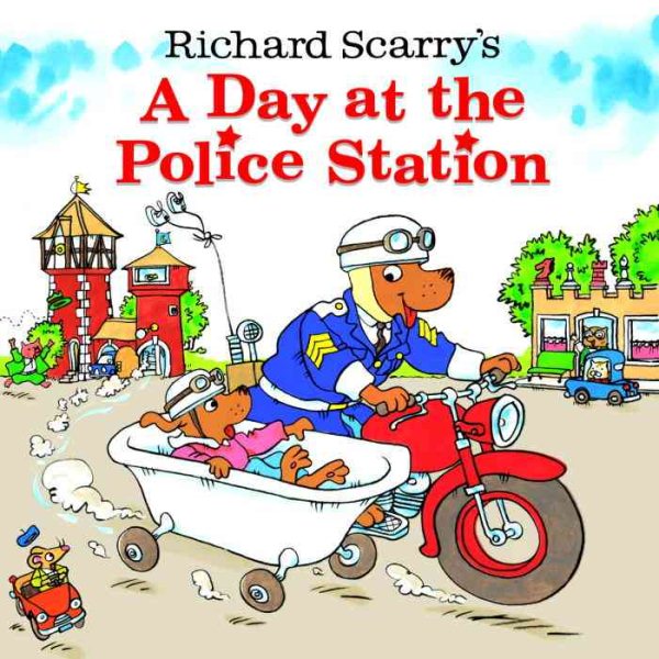 Richard Scarry's A Day at the Police Station (Look-Look) cover