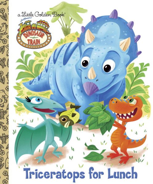 Dinosaur Train: Triceratops for Lunch (Little Golden Book) cover
