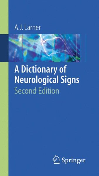 A Dictionary of Neurological Signs cover