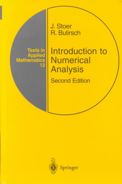 Introduction to Numerical Analysis (Texts in Applied Mathematics, No 12) cover