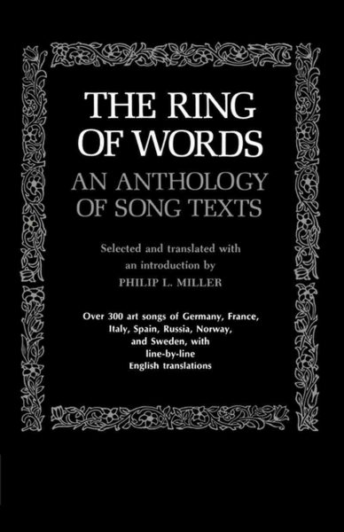 The Ring of Words: An Anthology of Song Texts (Norton Library (Paperback)) cover