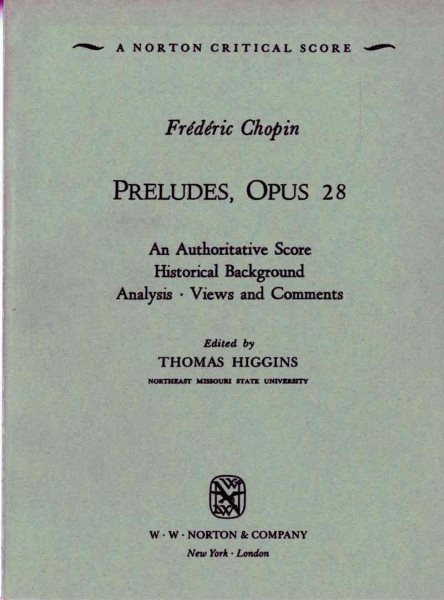 Preludes, Op. 28 (Norton Critical Scores) cover