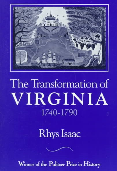 The Transformation of Virginia, 1740-1790 cover
