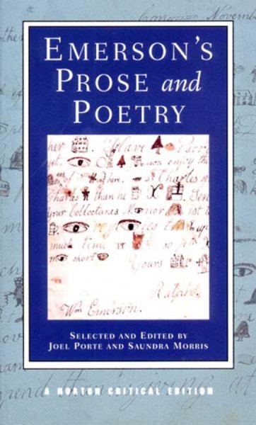 Emerson's Prose and Poetry (Norton Critical Editions) cover