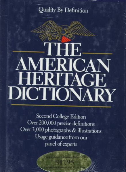 The American Heritage Dictionary: Second College Edition cover