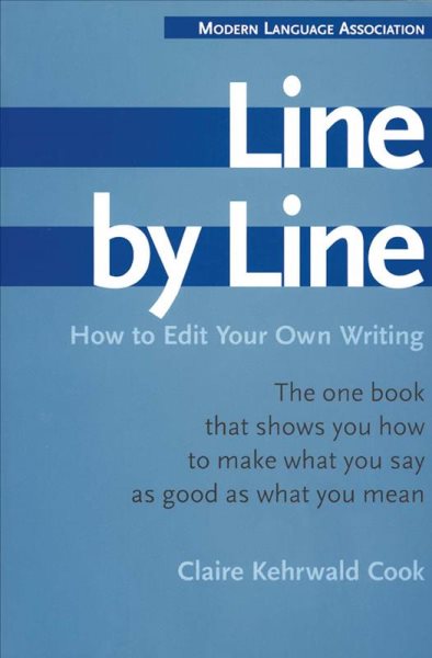 Line by Line: How to Edit Your Own Writing cover