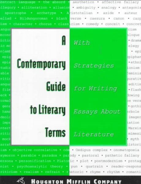 A Contemporary Guide to Literary Terms: With Strategies for Writing Essays About Literature cover