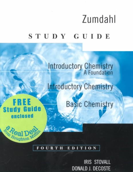 Study Guide for Zumdahl’s Introductory Chemistry: A Foundation, 4th cover