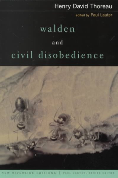 Walden and Civil Disobedience (New Riverside Editions) cover