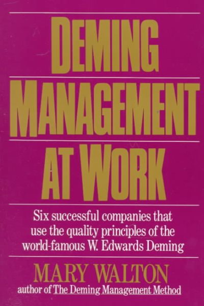 Deming Management at Work cover