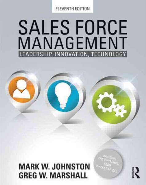 Sales Force Management: Leadership, Innovation, Technology - 11th edition cover