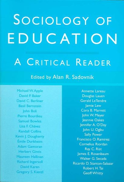 Sociology of Education: A Critical Reader cover