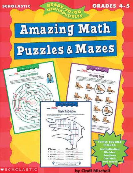 Amazing Math Puzzles & Mazes (Grades 4-5) cover