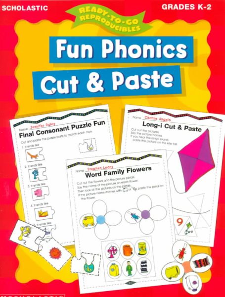 Fun Phonics Cut and Paste (Ready-To-Go Reproducibles) cover