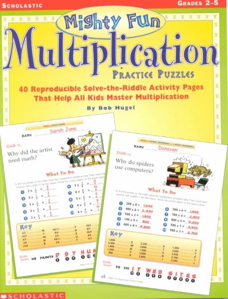 Mighty-Fun Multiplication Practice Puzzles: Grades 2-5 cover