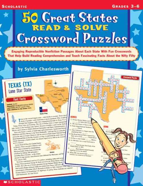 50 Great States Read & Solve Crossword Puzzles: Engaging Reproducible Nonfiction Passages About Each State With Fun Crosswords That Help Build Reading Comprehension and Teach Fascinating Facts about cover
