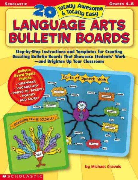20 Totally Awesome & Totally Easy Language Arts Bulletin Boards cover