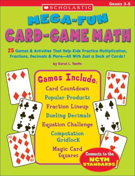Mega-Fun Card-Game Math, Grades 3-5 cover