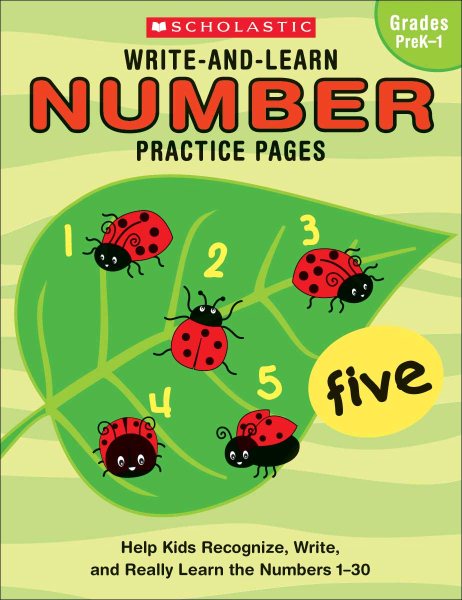 Write-and-Learn Number Practice Pages: Help Kids Recognize, Write, and Really Learn the Numbers 1-30 cover