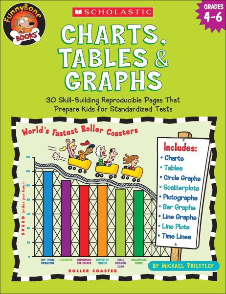 Charts, Tables & Graphs, Grades 4-6 (Funnybone Books) cover