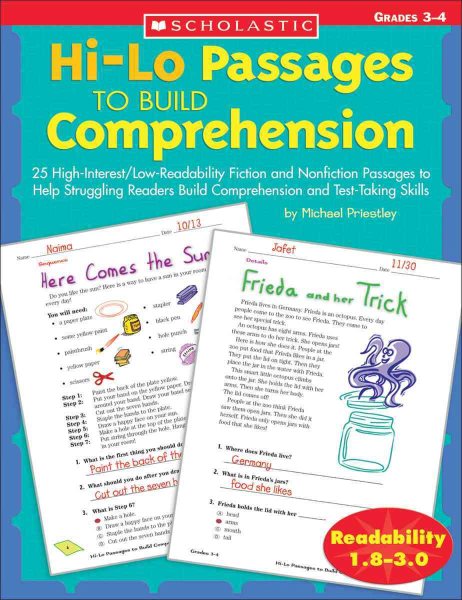 Hi-Lo Passages To Build Reading Comprehension Skills: Grades 3-4 (Hi-Lo Passages To Build Comprehension)