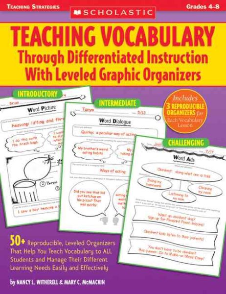 Teaching Vocabulary Through Differentiated Instruction With Leveled Graphic Organizers (Grades 4-8) cover