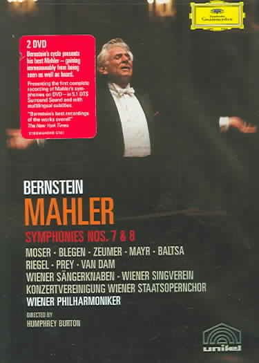 Mahler - Symphonies 7, 8 / Leonard Bernstein, Edda Moser, Judith Blegen, Gerti Zeumer, Ingrid Mayr, Agnes Baltsa, Kenneth Riegel, Hermann Prey, Jose van Dam, Wiener Philharmoniker [DVD]