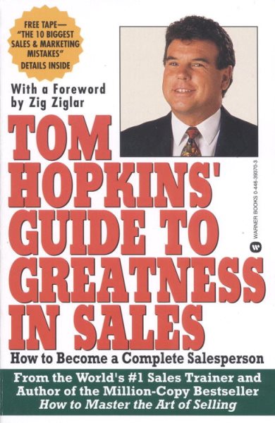 Tom Hopkins Guide to Greatness in Sales: How to Become a Complete Salesperson cover