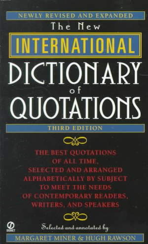 New International Dictionary of Quotations, 3rd Edition cover