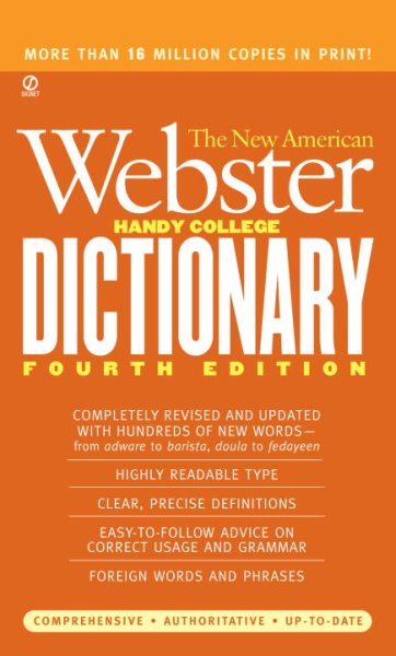 The New American Webster Handy College Dictionary: Fourth Edition cover