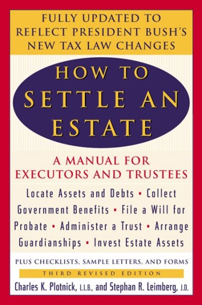 How to Settle an Estate: A Manual for Executors and Trustees cover