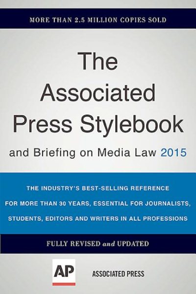 Associated Press Stylebook 2015 and Briefing on Media Law cover