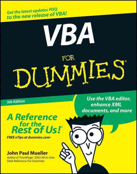 VBA For Dummies cover
