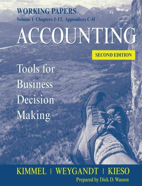 Accounting, Working Papers, Volume 1: Tools for Business Decision Making cover