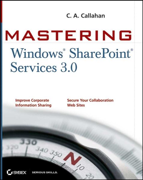 Mastering Windows SharePoint Services 3.0 cover
