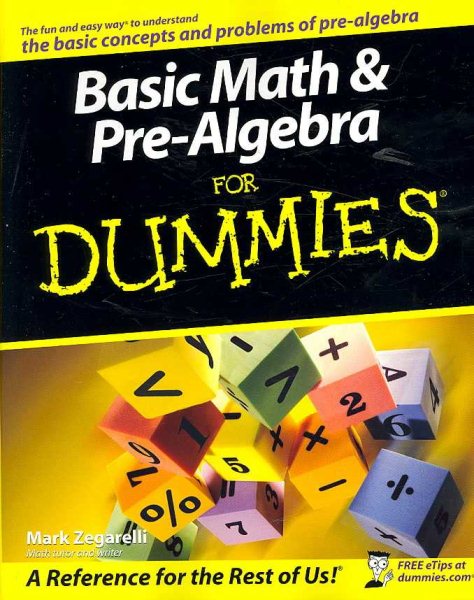 Basic Math and Pre-Algebra For Dummies cover